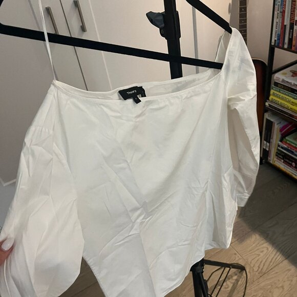 Theory Size P Off-Shoulder White Blouse - Picture 2 of 5